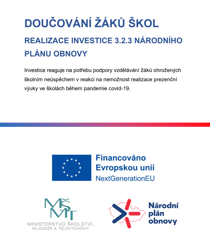 Projekt Doučování žáků škol